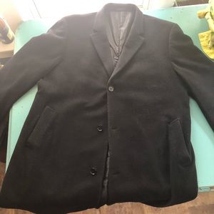 Black Calvin Klein Dress Coat